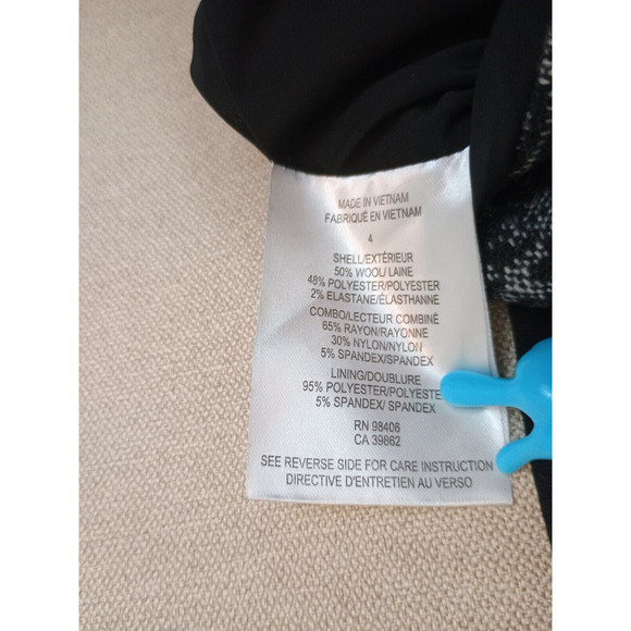 Theory Skirt Womens 4 Black Gray Lined Pencil Career Office Minimalist Corpcore - Picture 6 of 6